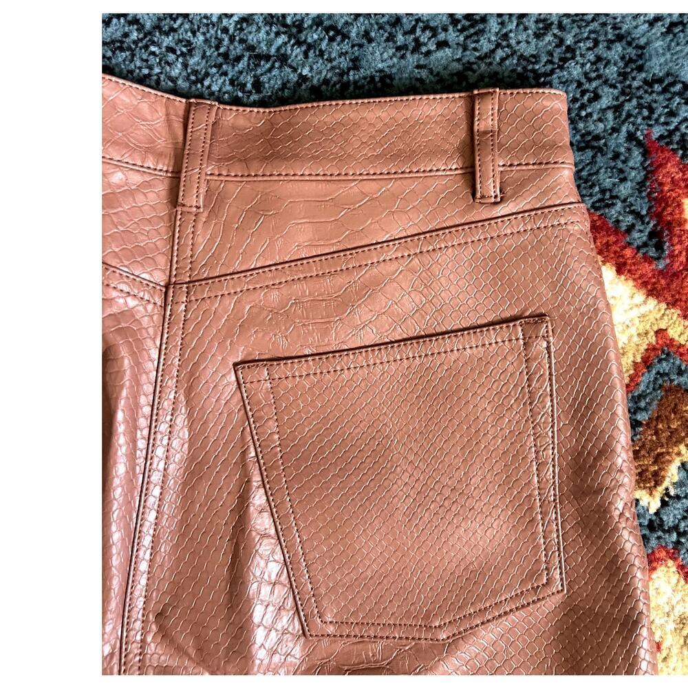 Wilfred The Melina High Waisted Vegan Leather Pants Size 4 Brown Textured - Picture 8 of 10